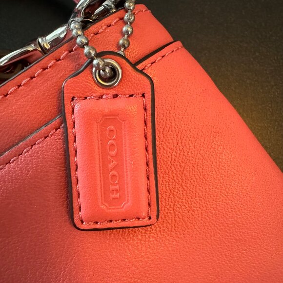 COACH - Kristin Smooth Coal Leather Wristlet Clutch Purse - Picture 8 of 8